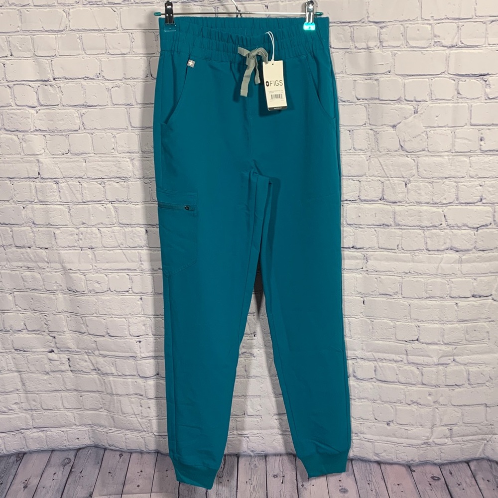 Figs Womens Zamora High Waisted Scrub Pant Blue Size XS Nurse Doctor Medical NWT